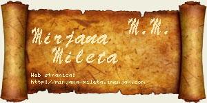 Mirjana Mileta vizit kartica